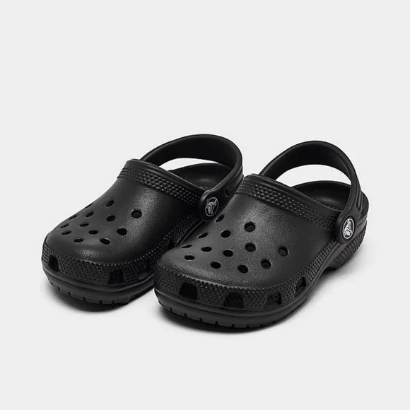 Crocs Kids' Toddler Black Classic Clog Shoes Size 9 - Picture 1 of 11